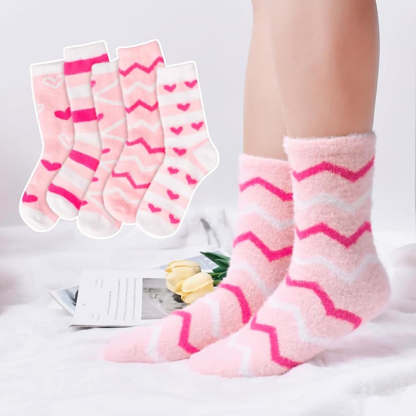 Valentines Day Gifts for Her Fuzzy Socks Gifts for Women Mom Wife Girlfriend Galentines Day Christmas Birthday