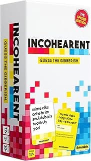 WHAT DO YOU MEME? Incohearent, The Guess The Gibberish Party Game by Relatable, A Funny Card Game for Adults, Great for Game Night Games, Includes 400 Cards, Instructions, and 1 Sand Timer