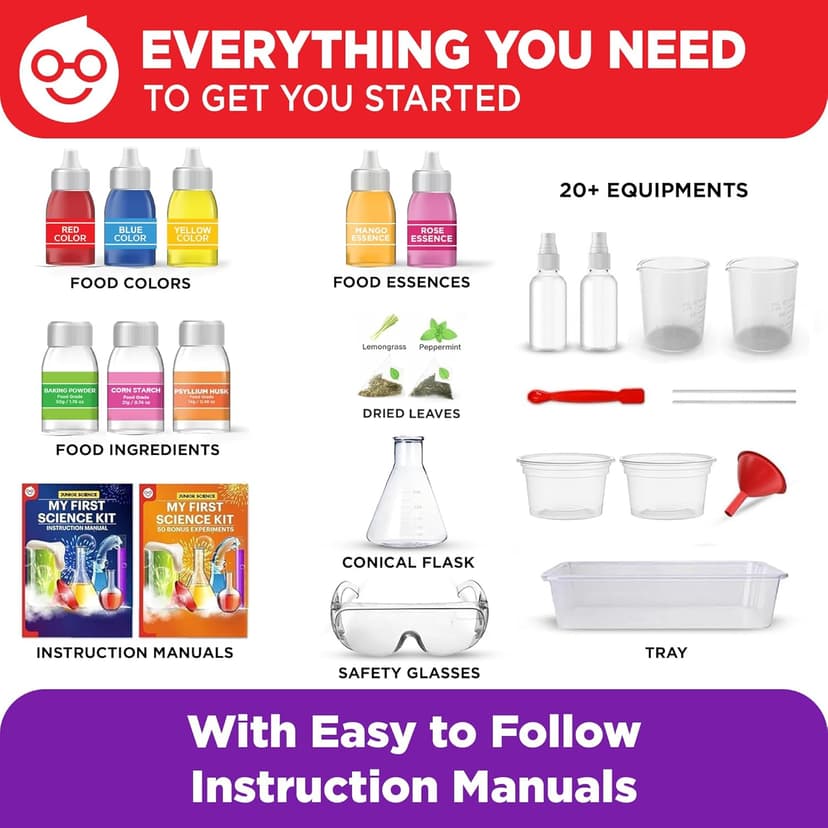 Doctor Jupiter My First Science Kit for Kids Ages 4-5-6-7-8 | Christmas, Birthday Gift Ideas for 4+ Year Old Boys & Girls | Toy Stem Kit with 100+ Experiments | Learning & Educational Projects