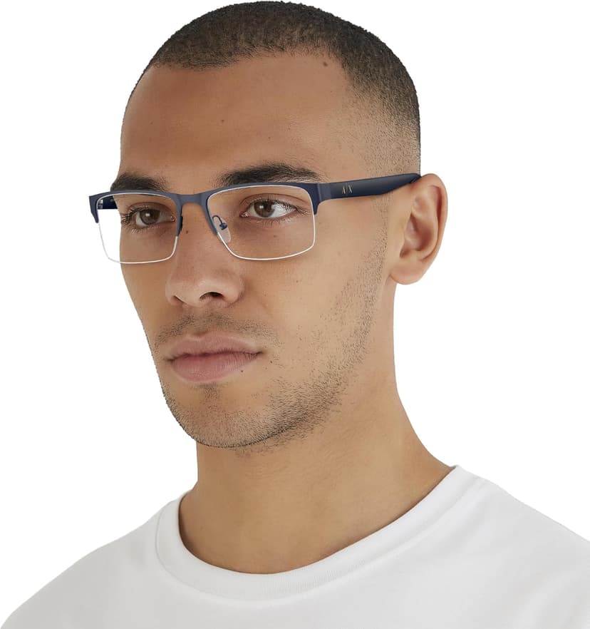 Armani Exchange mens Ax1068 Rectangular Prescription Eyewear Frames