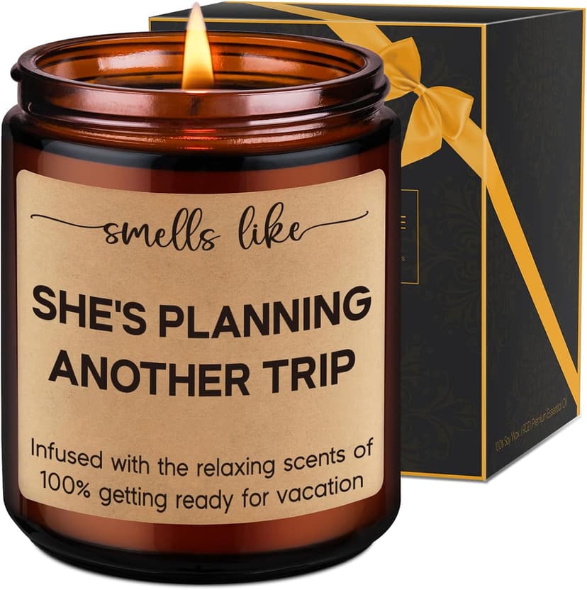 Cool Gifts for People Who Travel, Girls Trip, Funny Christmas, Birthday Gifts Ideas for Travelers Women, Mom, Couple, Her LEADO Travel Candle, Travel Gifts for Women, Traveling, Gifts for Travelers B0D3F1GP3C
