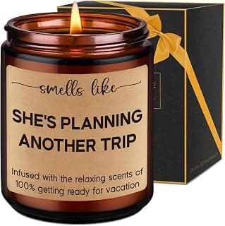 Cool Gifts for People Who Travel, Girls Trip, Funny Christmas, Birthday Gifts Ideas for Travelers Women, Mom, Couple, Her LEADO Travel Candle, Travel Gifts for Women, Traveling, Gifts for Travelers B0D3F1GP3C