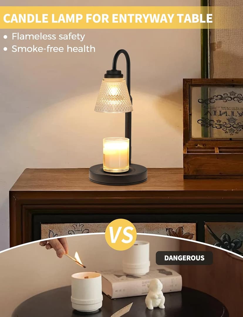 Dimmable Candle Warmer for Jar Candles, Height Adjustable Wax Melt Warmer, Room Decor Desk Lamp, House Warming Gifts New Home Candle Warmer Lamp with Timer Home Decor Birthday Gifts for Women Mom Her B0FRLWC6X9