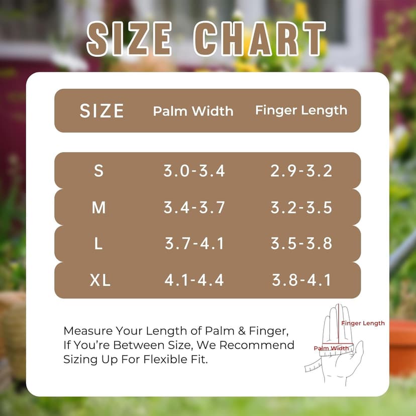 HANDLANDY Long Gardening Gloves for Men & Women, Pigskin Leather Rose Pruning Gloves, Breathable Thorn Proof Gauntlet Glove (Brown-Pigskin, M)