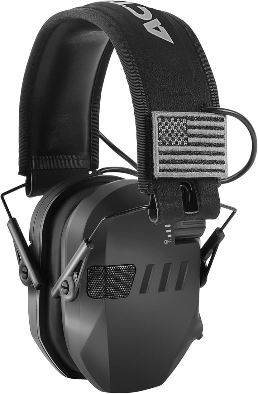 ACT FIRES Shooting Ear Protection for Gun Range, Active Noise Reduction NRR 23dB, Shooting Ear Muffs Hearing Protection