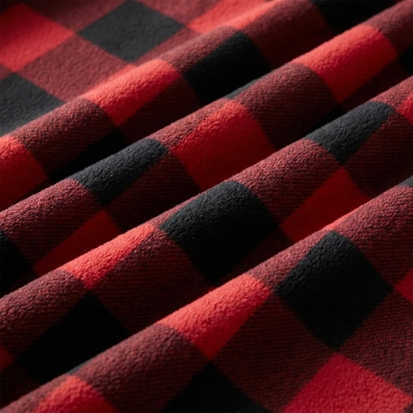Eddie Bauer - Blanket, Super Soft Reversible Sherpa & Brushed Fleece Bedding, Throw Blankets for Couch, Ideal for Lounging (Cabin Plaid Red)