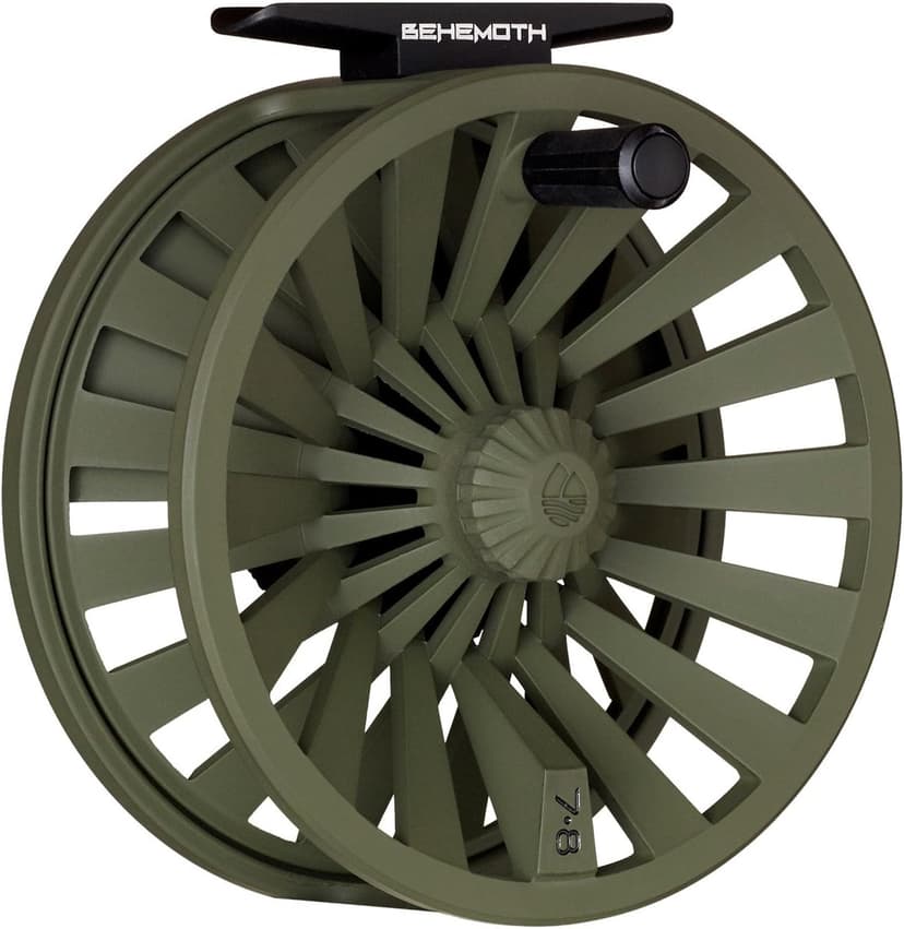 Redington Behemoth Fly Reel – Heavy-Duty Carbon Drag, Large Arbor, Die-Cast Frame & Deep V-Spool – Freshwater & Saltwater Fly Fishing Reel for Trout, Bass, Salmon & Big Game – 5/6 to 11/12 Weights