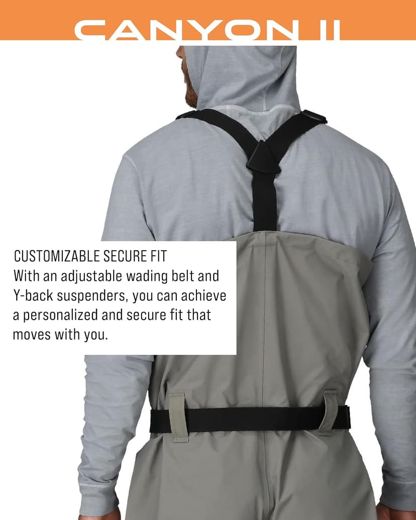 FROGG TOGGS Canyon II Breathable Waterproof Stockingfoot Fishing Chest Wader for Fishing