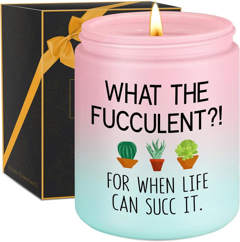 Pick Me up, Break up Gifts for Women Her, Funny Birthday Christmas Cool Gifts for Plant Lovers Mom Lady Friend Wife Miracu Succulent Candle, Get Well, Cheer up, Plant Lover Gifts for Women B0BJ2RSYBB