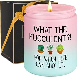 Pick Me up, Break up Gifts for Women Her, Funny Birthday Christmas Cool Gifts for Plant Lovers Mom Lady Friend Wife Miracu Succulent Candle, Get Well, Cheer up, Plant Lover Gifts for Women B0BJ2RSYBB