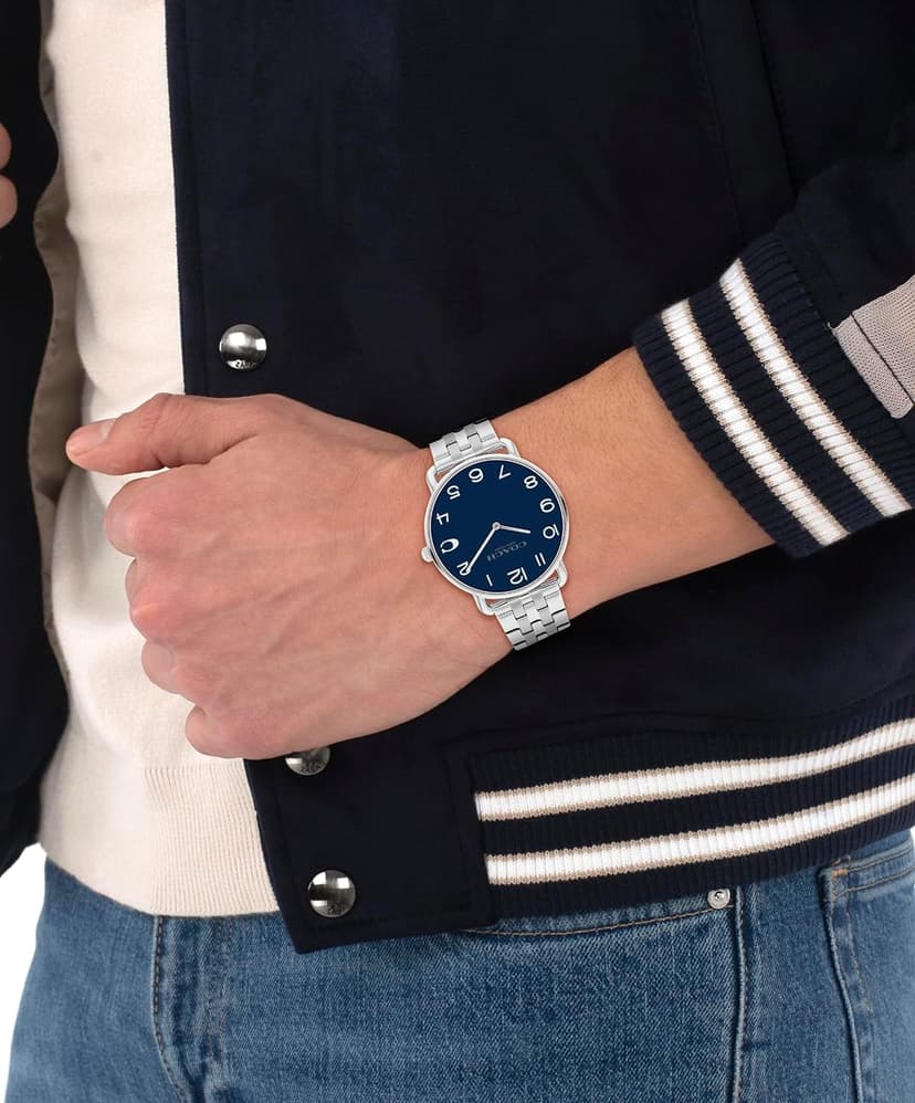 Coach Elliot 2H Quartz Watch for Men - Stainless Steel Wristwatch - Classic, Minimalist - Water Resistant 3 ATM/30 Meters - Premium Fashion Timepiece for Everyday Wear - 41mm