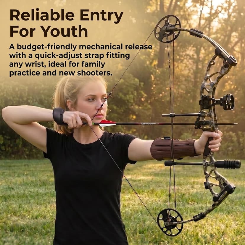 Archery Bow Release, Professional Wrist Strap Releases Aid for Compound Bow Trigger 360° Adjustable Aids for Hunting Shooting, Fits Both Youth and Adult, Left or Right Hand