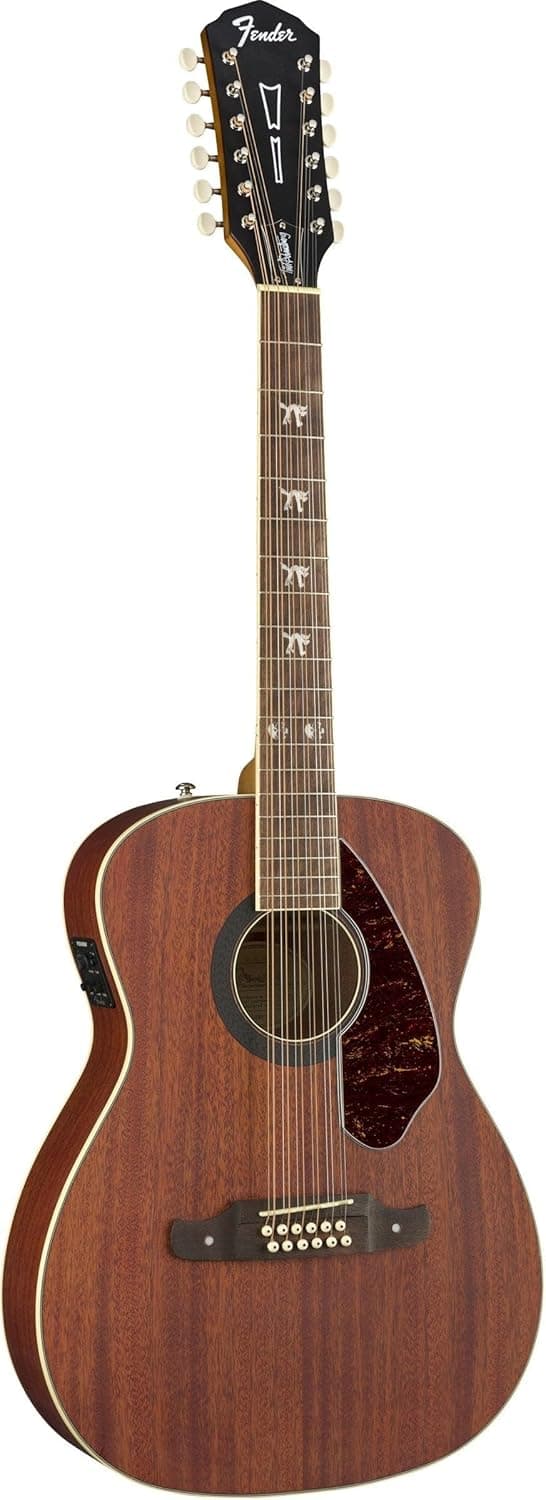 Fender Tim Armstrong Hellcat 12-String Concert Acoustic Guitar, with 2-Year Warranty, Natural, Walnut Fingerboard