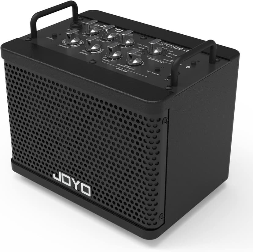 JOYO 15W Portable Guitar Amp Combo | 9 Preamp Models + Looper, Drum Machine, Modulation, Delay & Reverb | Rechargeable Battery | Digital Modeling | for Practice, Solo & Small Gigs (DC-15S)