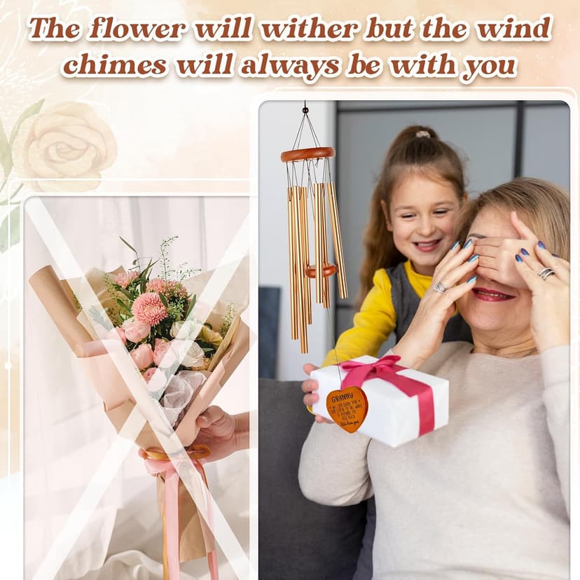 Gifts for Granny from Grandkids, Granny Gift Wind Chimes, Birthday, Retirement, Thanksgiving, Mothers Day, Grandparents Gifts from Grandchildren, Grandma Gift B0F87FQ1ZB