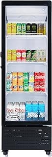 KoolMore 21 in. One Glass Door Commercial Display Merchandiser Refrigerator Cooler in Black, ETL Listed, 8 cu. ft. (KM-MDR-1GD-8C)