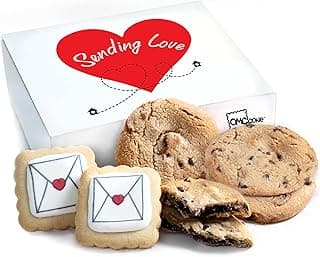 Care package Gift Basket Sending Love Hugs Cookie Chocolate Chip Cookies Fudge Filled For Men Women Kids | INDIVIDUALLY WRAPPED | Large Cookies | Get Well Soon Sympathy Miss You Thinking Of You Envelope Cookies