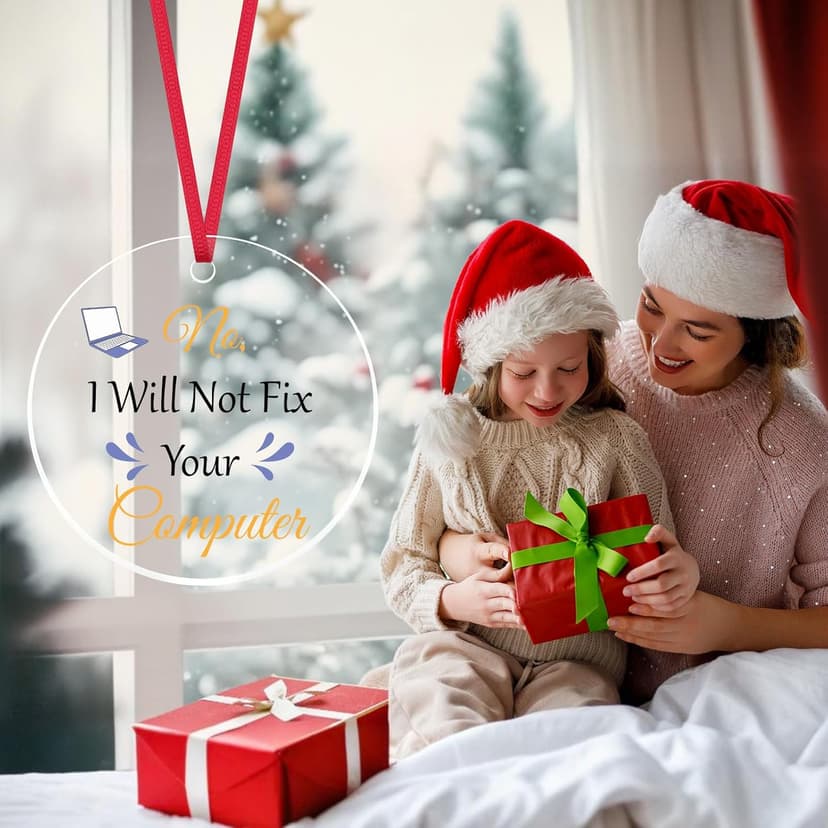 Funny Computer Programmer Gifts Acrylic Christmas Ornaments Sarcastic Novelty Gifts Programmer Gifts for Men Women It Birthday Gifts Computer Science Engineering Gifts for Men Dark Humor Gifts