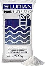 U.S Silica Silurian 20-Grade Silica Quartz Filter Sand for Pool Pump System, 50 lb Bag - White Filtration Media for Crystal Clear and Cleaner Water in Inground & Above Ground Swimming Pools