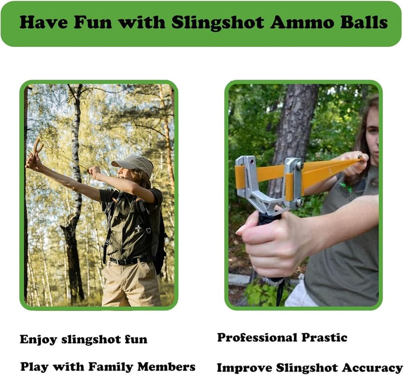 Slingshot Ammo 3/8 Inch, Biodegradable Clay Sling Shot Ammo Ball 9mm - 10mm for Hunting and Target Practice