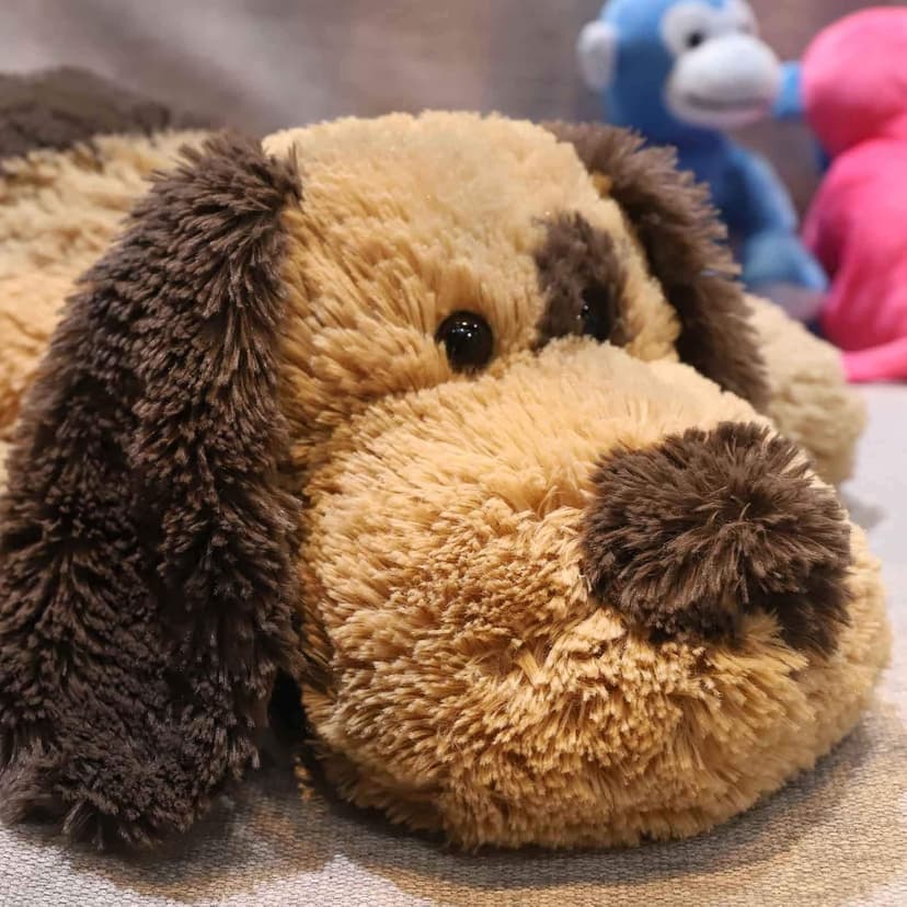 WEIGEDU Floppy Stuffed Dog Puppy Plush Toy, Huggable Beagle Labrador Retriever Stuffed Animal Dogs for Kids Girls Boys Baby Birthday Gift, 20 inch, Brown