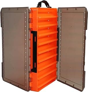 Uxwuy Fishing Lure Box Double Sided Tackle Box 18 Compartment Lure Box 3700 Tackle Tray Crankbait Storage Spinner Bait Tackle Box Large Bait Box