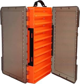 Uxwuy Fishing Lure Box Double Sided Tackle Box 18 Compartment Lure Box 3700 Tackle Tray Crankbait Storage Spinner Bait Tackle Box Large Bait Box