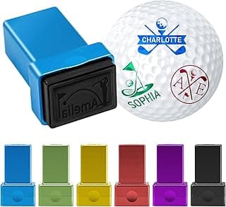 Golf Ball Stamp Personalized, Custom Golf Ball Marker with Monogram Name Design, Waterproof Ink Customized Golf Ball Stamper, Golf Accessories Gifts for Golfers Men Dad Husband
