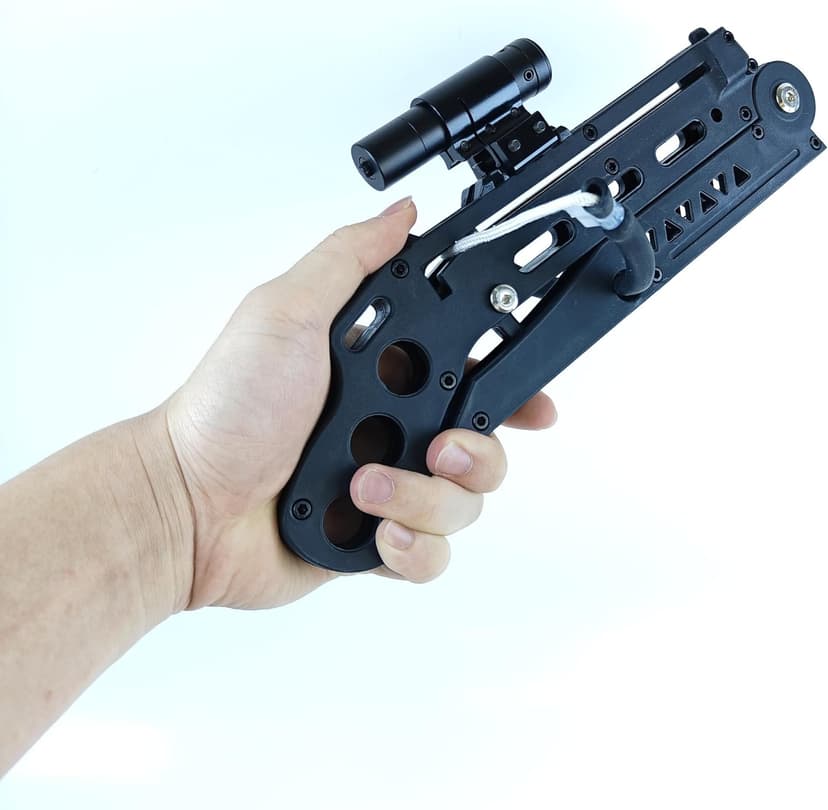 Tactical Pistol Crossbow, Self Opening Crossbow, Recurve Bow Equipped with 15 Aluminum Arrows