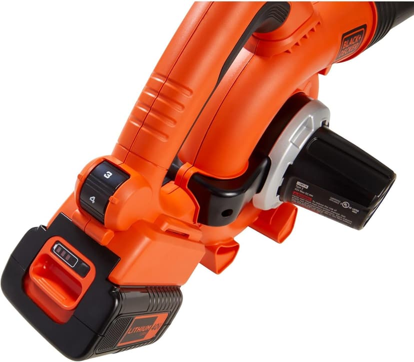 BLACK+DECKER Leaf Blower Cordless Leaf Vacuum and Mulcher Combo Kit, Battery and Charger Included, 40V 120 mph Air Speed, 6-Speed Dial, Built-in Scraper with Collection Bag (LSWV36)