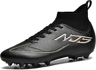 NINIKUA Mens Soccer Cleats Outdoor Professional Training Turf Football Boots Lightweight Breathable Youth Boys Athletic Training Sneakers for AG/FG