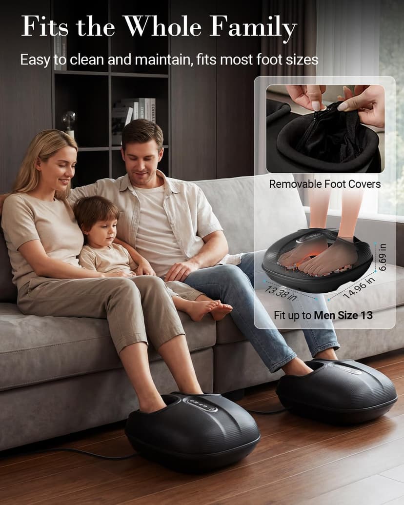 Shiatsu Foot Massager for Plantar Fasciitis with Heat & Remote Control, For Tired Feet, Seniors, Officer, Gifts for Women Men CuPiLo Foot Massager FSA Eligible HSA, 5 Compression Levels & Deep Kneading B0D25QHBS8