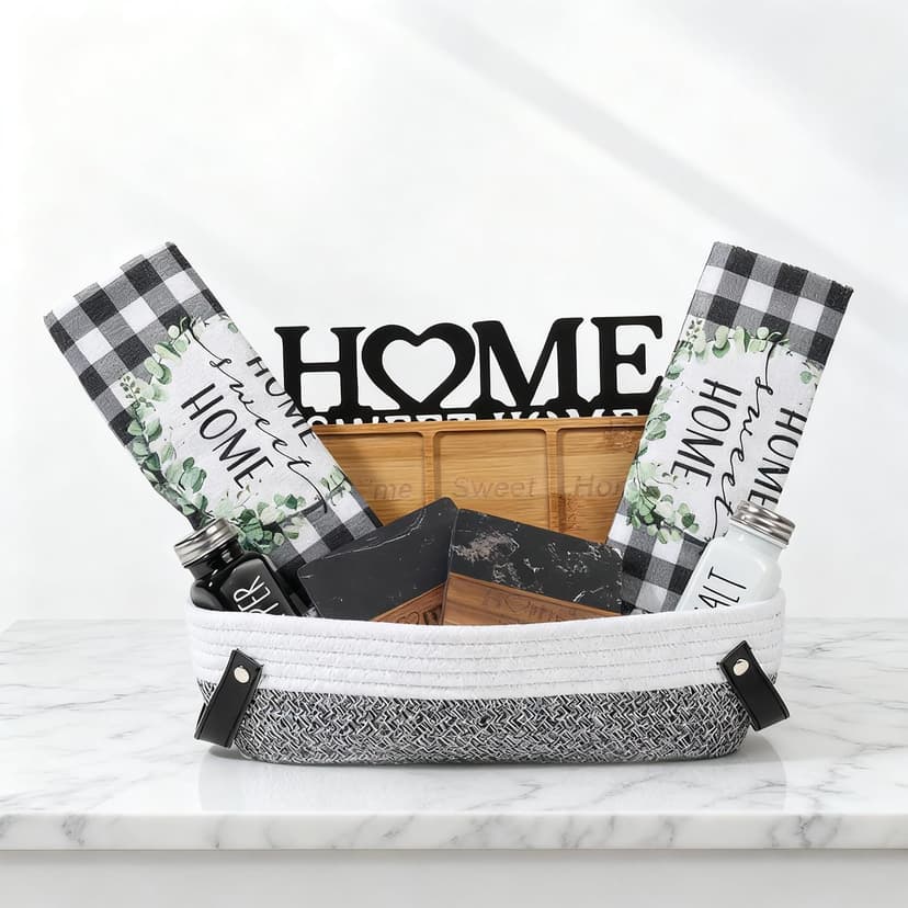 House Warming Gifts New Home, 10 Pcs Housewarming Gift Ideas, New House Gift Basket for Homeowners Couples Women, Closing Gifts for Home Buyers