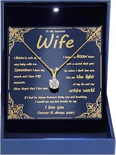 18+2" Chain S925 Sterling Silver with 18K Gold Filled|Womens Jewelry Gift for Christmas Valentines Mothers Day with Wife Card Moissanite Necklaces for Women|1-2CT D-VVS1 Gifts for Wife w/LED Box B0GVNG77SZ