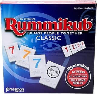 Pressman Rummikub - The Original Rummy Tile Game | Exciting Family Game of Strategy and Luck | Promotes STEM Skills | For Kids, Teens, Adults | 2-4 Players, Ages 8+
