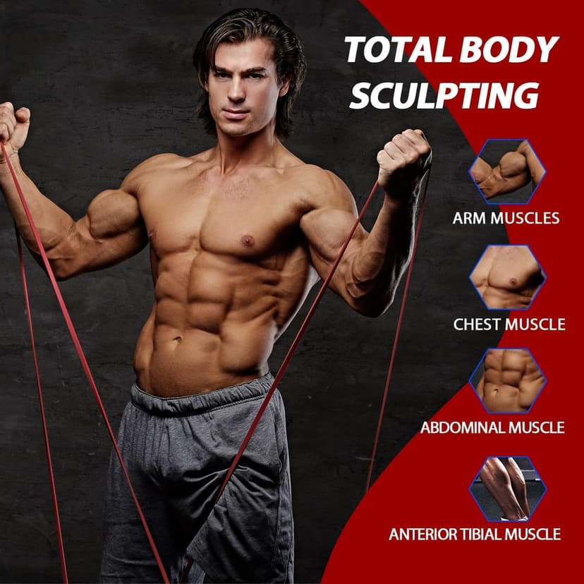 LEEKEY Resistance Bands, Exercise Bands with Handles,Pull Up Assist Bands - Band Set with Door Anchor - Bands for Working Out,Band for Men and Women Fitness Training,Home Workouts