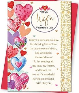 Valentines Day Card for Wife, Valentine's Day Gifts for Wife