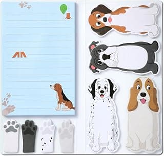 Hommie Dog Sticky Notes Set, Planner Sticky Note Dividers Tabs 300 Sheets, Cute Animals Shape Markers Flags Self-Stick Memo Pads for Dog Lovers Home Office School Supplies B0C5X9KNP4