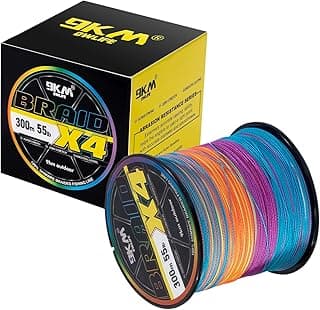 9KM DWLIFE Braided Fishing Line 8LB-120LB Dyneema Fishing Line, Zero Stretch & Anti-Bite Coating for Freshwater/Saltwater Fishing 4/8 Strands