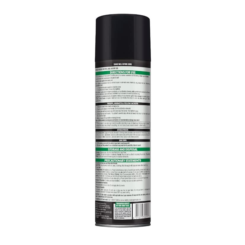 Spectracide Wasp & Hornet Killer Aerosol Kills Wasps, Hornets And Yellow Jackets On Contact & Eliminates The Nest, 12 Pack