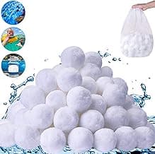 3.1 lbs Pool Filter Balls for Sand Filter, Eco-Friendly Reusable Pool Fiber Filter Balls Replace Pool Filter Sand, Pool Filter Media Balls for Swimming Pool (Equals 100 lbs Pool Filter Sand)