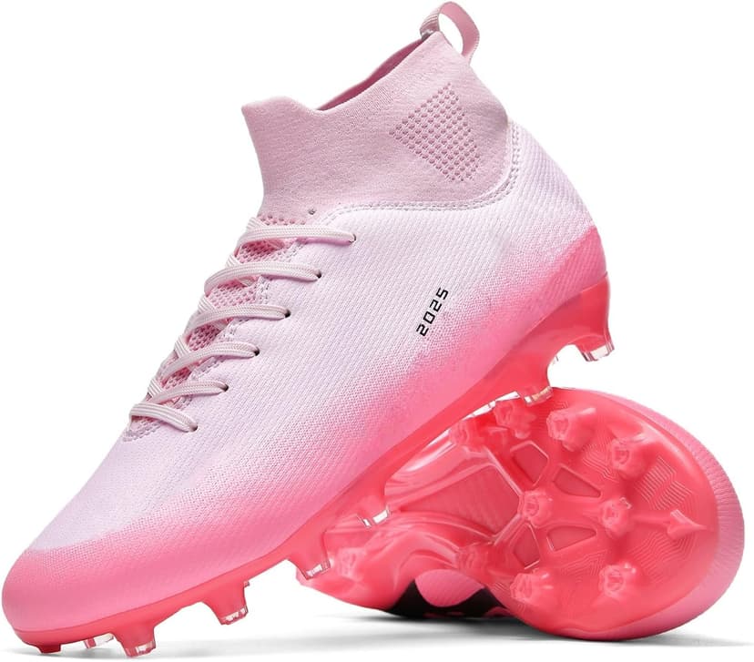 TOPSFEBA Soccer Cleats for Mens Womens Indoor Soccer Shoes Unisex Baseball Turf Shoes Youth Rugby Shoes Adult AG FG TF Football Boots Wide Training Sneaker