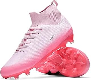 TOPSFEBA Soccer Cleats for Mens Womens Indoor Soccer Shoes Unisex Baseball Turf Shoes Youth Rugby Shoes Adult AG FG TF Football Boots Wide Training Sneaker