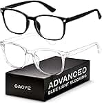 Blue Light Blocking Glasses - Fashion Square Eyeglasses, Anti UV Ray Computer Gaming Glasses Blue Blockers for Women/Men