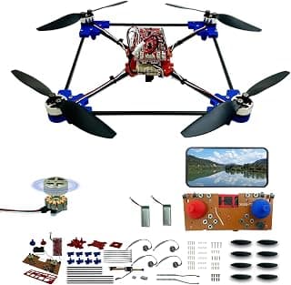 Quadrotor Drone DIY Kit: A Unique STEM Project with Brushless Motor, Optical Flow Hovering, One-Click Takeoff and Landing, and 360° Flip for DIY Enthusiasts to Learn Drone Basics