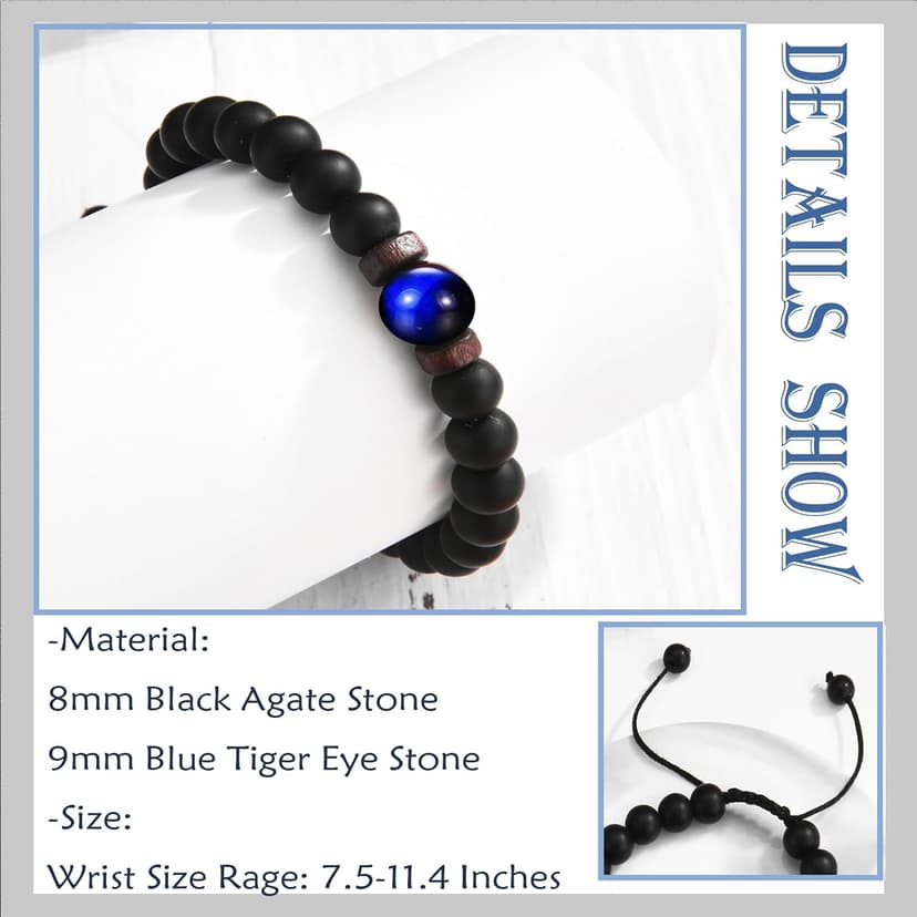 Fathers Day Gift for Dad, Papa, Boyfriend's Dad Bead Bracelet for Birthday, Christmas