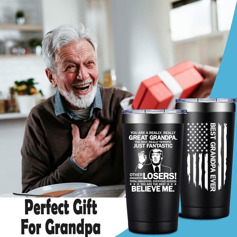 Grandpas Christmas Birthday Gifts from Grandkids - Fathers Day Gift for Grandpa - You Are a Really Really Great Grandpa Grifarny Grandpa Gifts - Best Grandpa Ever Gifts Tumbler Cup 20 oz B0DZWW96VX