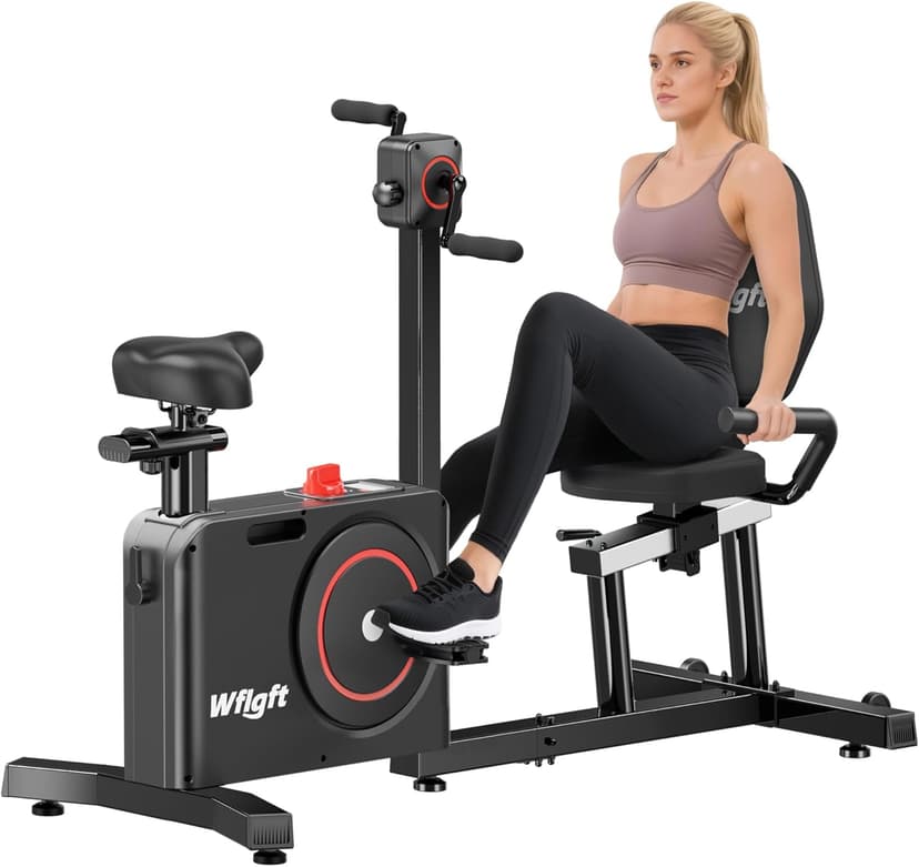 Recumbent Exercise Bike for Home, Recumbent Bikes for Seniors Gym, Quiet Recumbent Stationary Bikes for Seniors 400LBS Capacity, Adjustable Seat & Backrest, 8-Level Resistance & LCD Display