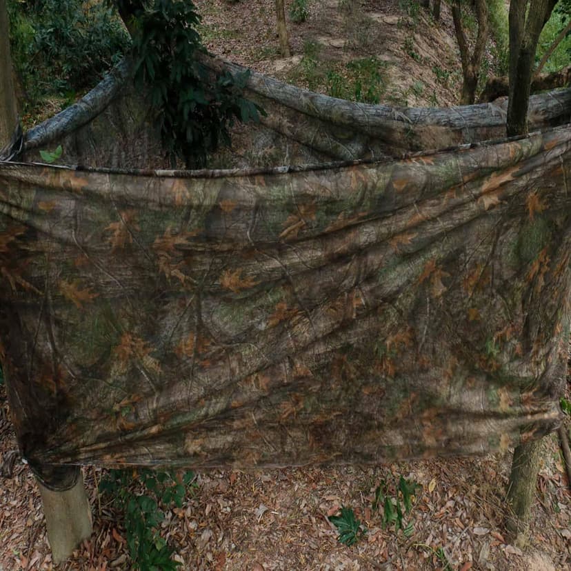 GRVCN 300D Camouflage Netting Camo Burlap Blind Material Cover for Hunting Ground Blinds Wargames Wildlife Photography