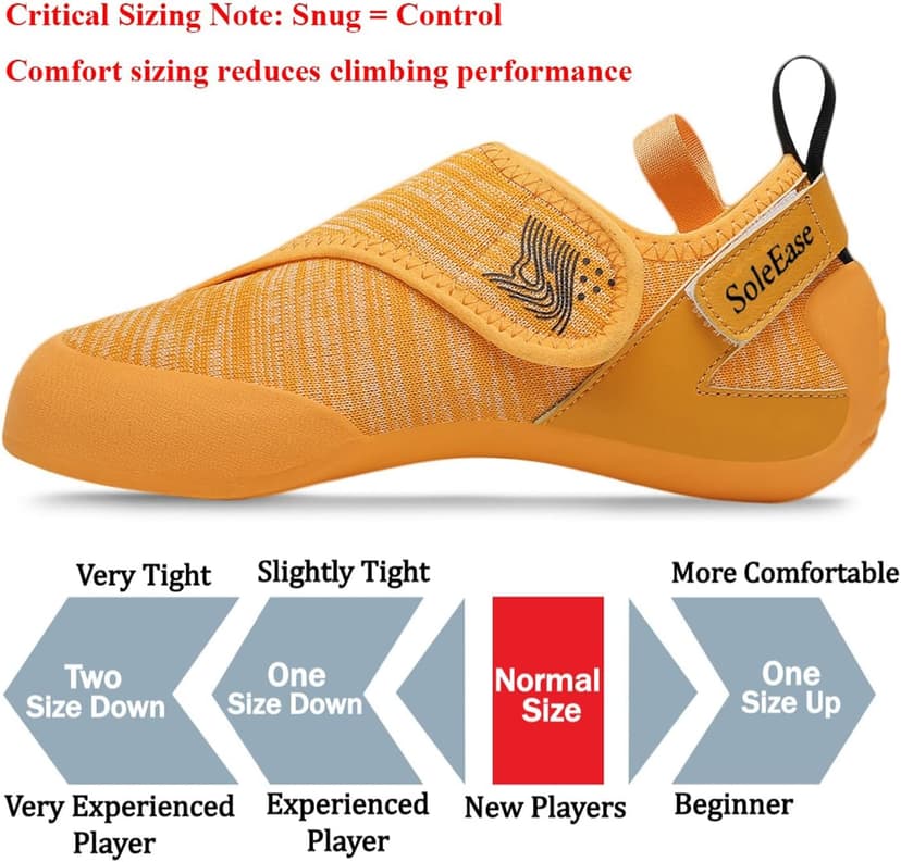 SoleEase Climbing Shoes for Men & Women Slip-Resistant Lightweight Bouldering Shoes with Breathable Upper